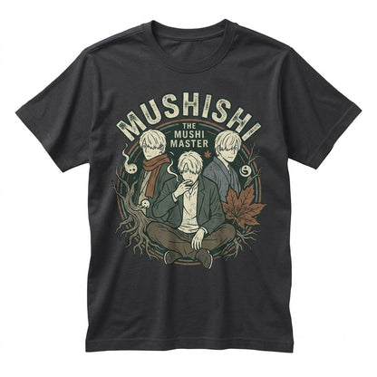 Mushishi Anime Ginko Graphic Print Manga Japanese Spirit Master Top Apparel Unisex TShirt