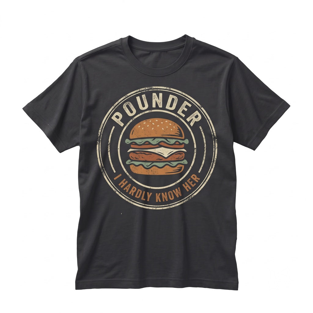 Funny Burger Lover Humorous Drinking Graphic Apparel, Graphite Novelty Fast Food Unisex TShirt
