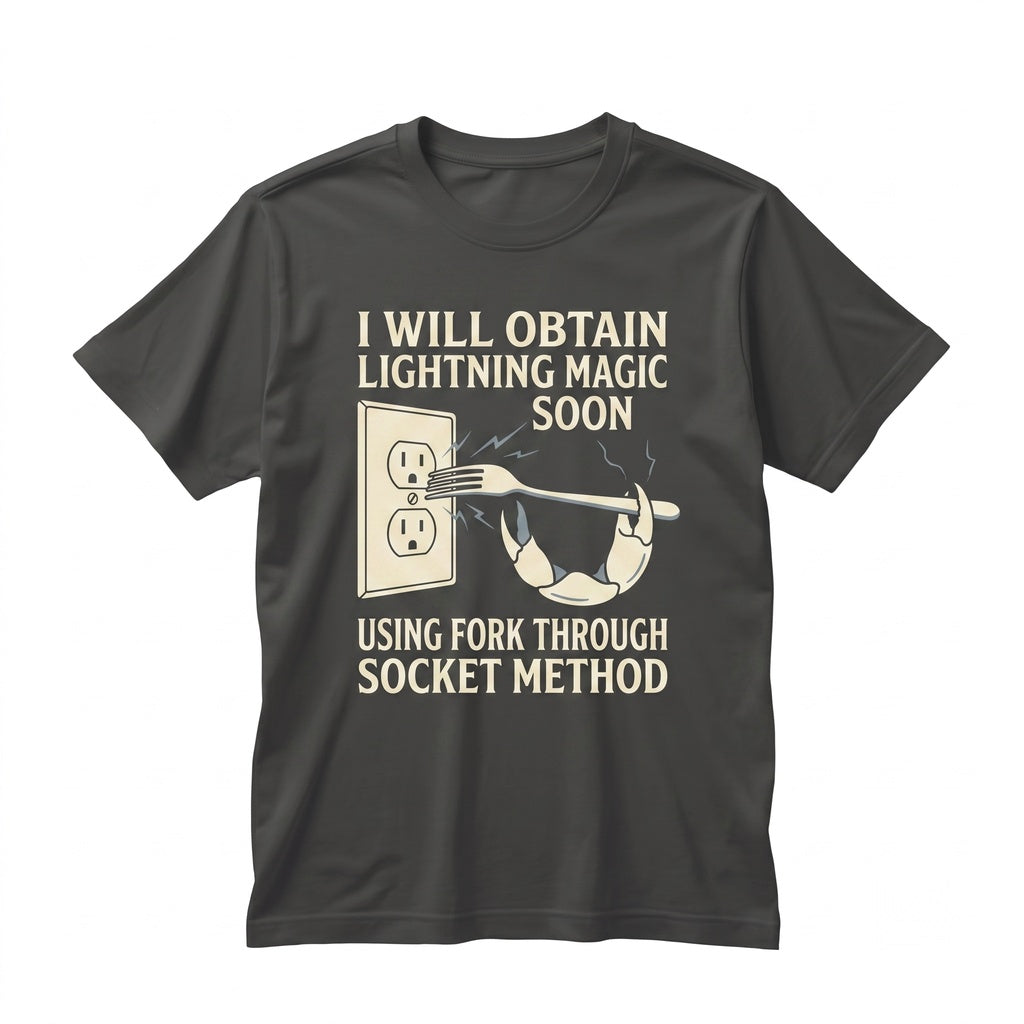 I Will Obtain Lightning Magic Soon Funny Vintage Japanese Crab Graphic Unisex TShirt