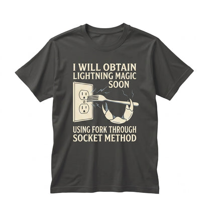 I Will Obtain Lightning Magic Soon Funny Vintage Japanese Crab Graphic Unisex TShirt