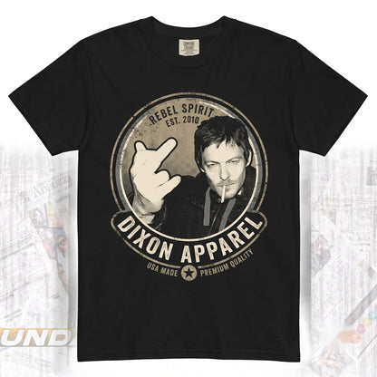 Daryl Dixon Norman Reedus Middle Finger Graphic Vintage 90s Rap Merch Retro Washed Black Unisex TShirt