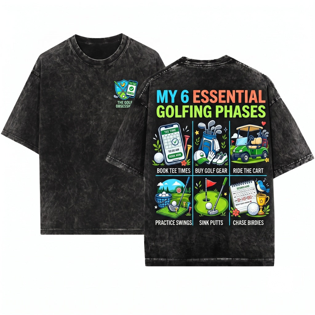Things I Do In My Spare Time Funny Golf Lover Gift Humor Apparel Unisex Wash T-Shirt