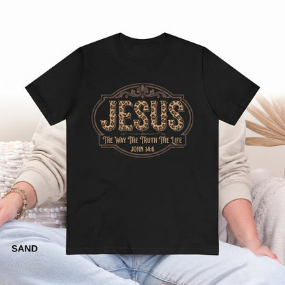 Inspirational Religious Cheetah Leopard Scriptural Praise Divine Grace Unisex TShirt