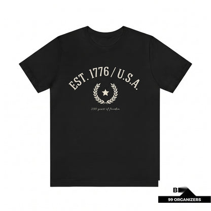 America Semiquincentennial Patriotic Flag Graphic Apparel 250 Years Freedom USA Anniversary Unisex TShirt