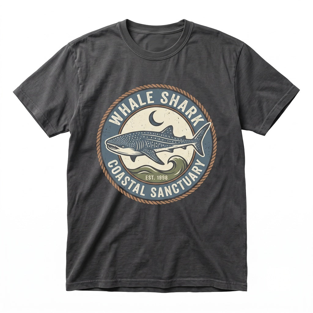 Gothic Whale Shark Moon Graphic Dark Ocean Lightning Sea Creature Marine Animal Halloween Gift Men Women Unisex TShirt