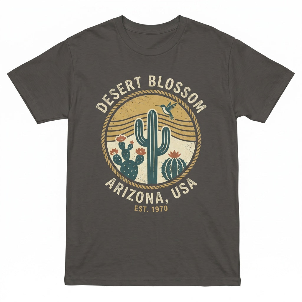 Retro Southwest Arizona Desert Cactus Boho Western Graphic Unisex TShirt