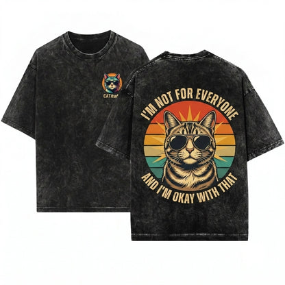I Do What I Want Funny Black Cat Sarcastic Gothic Kitty Pet Gift Unisex Wash T-Shirt