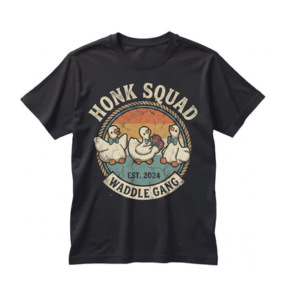 Cute Springtime Embroidered Silly Goose on the Loose Easter Gift Adorable Animal Unisex TShirt