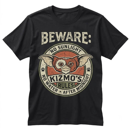 Gizmo Retro 1984 Horror Movie Graphic Top, Graphite Grey Youth Small Unisex TShirt