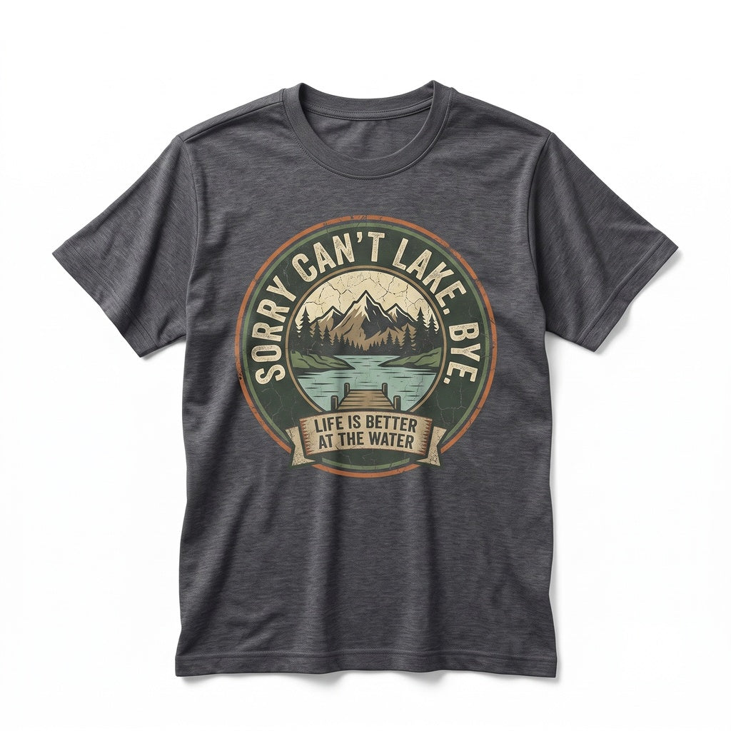 Sorry Cant Lake Bye Boating Vacation Graphic Top Summer Travel Gift Unisex TShirt