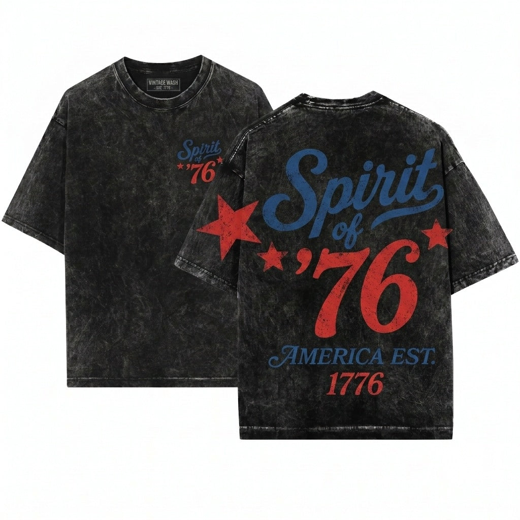 America 250 Years Spirit Of 76 Patriotic Freedom Celebration 1776 2026 USA Graphic Gift Unisex Wash T-Shirt