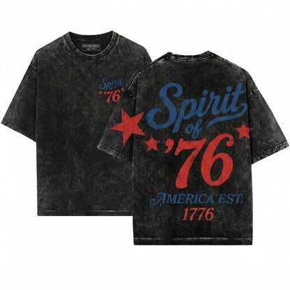 America 250 Years Spirit Of 76 Patriotic Freedom Celebration 1776 2026 USA Graphic Gift Unisex Wash T-Shirt