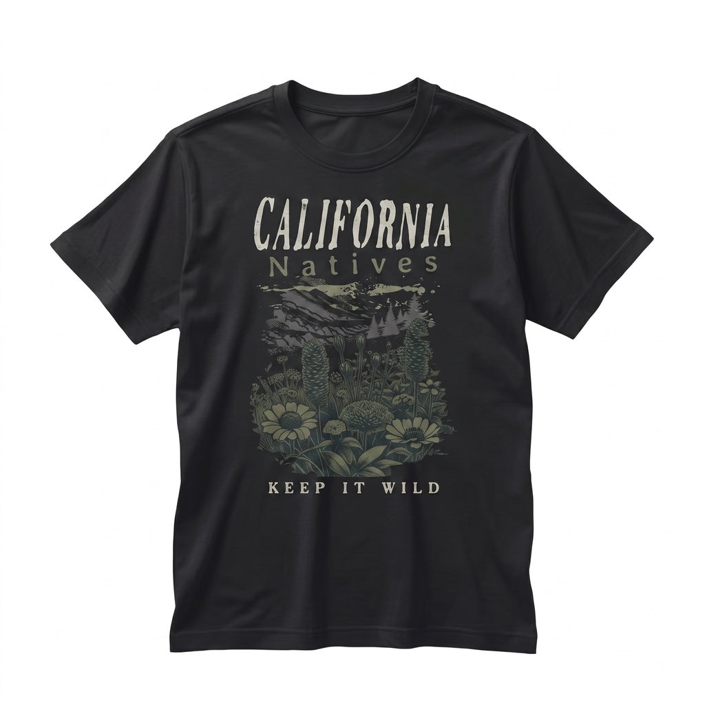 California Native Plant Sustainable Gardening Eco Botanical Graphic Apparel Unisex TShirt