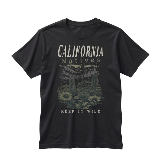 California Native Plant Sustainable Gardening Eco Botanical Graphic Apparel Unisex TShirt