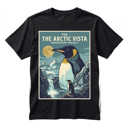 Vintage Emperor Penguin Arctic Wildlife Ocean Animal Lover Retro Antarctic Nature Graphic Illustration Gift Unisex TShirt
