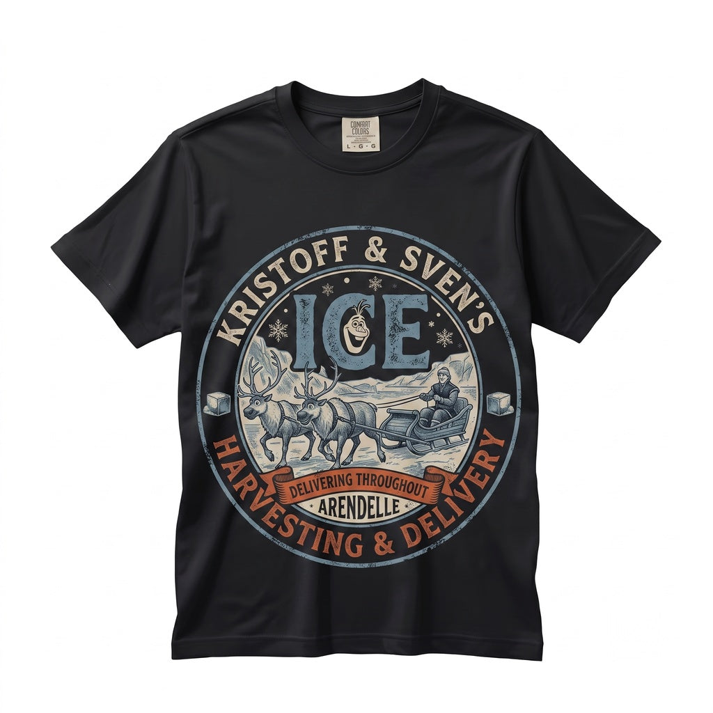 Ice Harvesting Reindeer Delivery Magical Snowman Winter Kingdom Unisex TShirt
