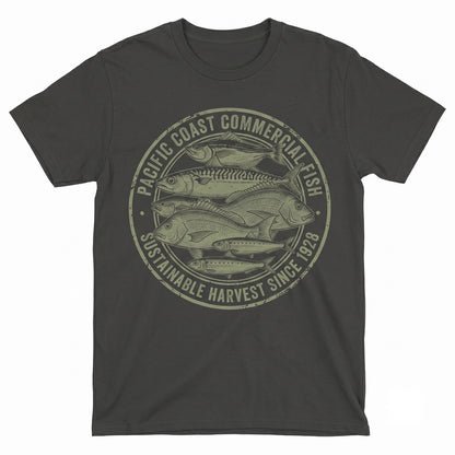 Vintage Retro Fishing Tattoo Style Aquatic Graphic Outdoors Nature Angler Gift Unisex TShirt