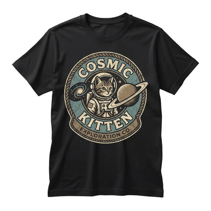 Vintage 90s Astronaut Galaxy Cosmic Cat Funny Space Unisex TShirt