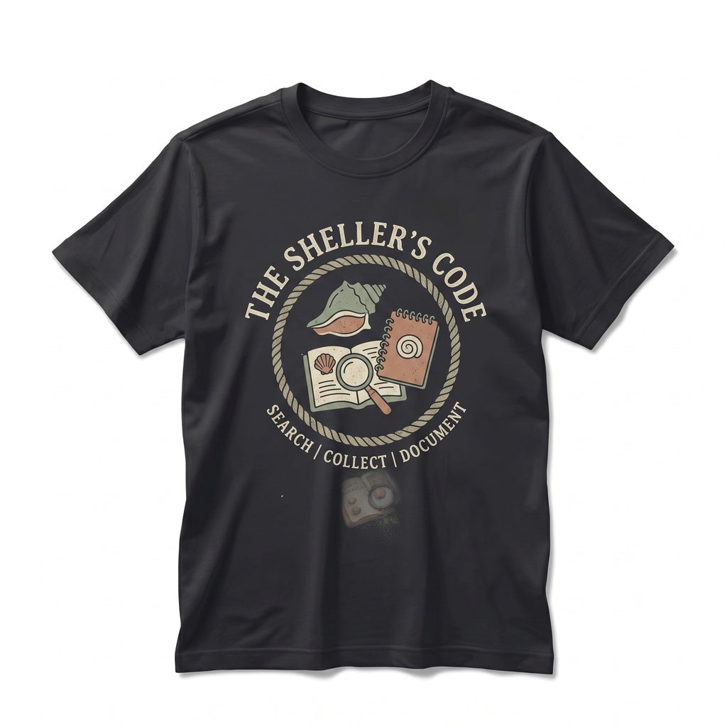 Seashell Collector Beachcombing Graphic Vintage Coastal Ocean Vacation Things I Do In My Spare Time Gift Unisex TShirt