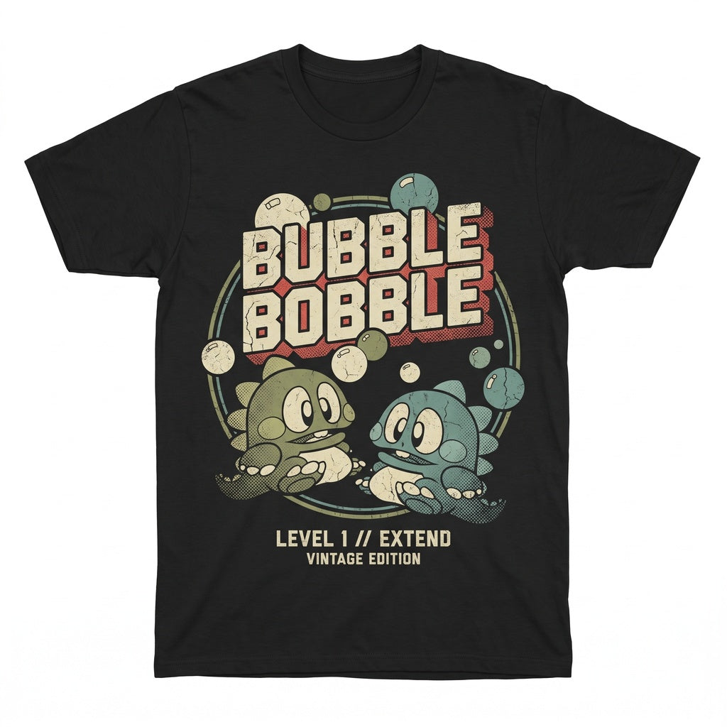 Retro 1980s Arcade Pixel Dragon Gaming Graphic Unisex TShirt