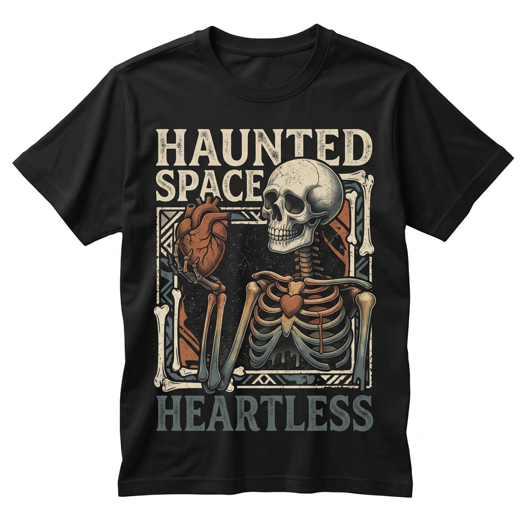 Rainbow Heartless Skeleton Dark Humor Sarcastic Snarky Funny Graphic Novelty Unisex TShirt