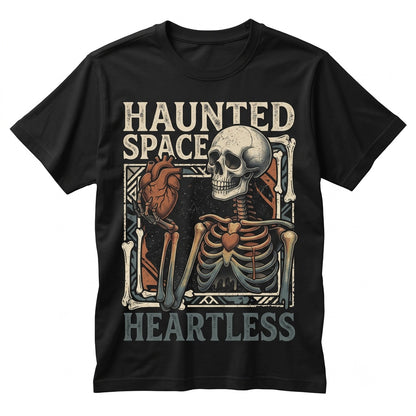 Rainbow Heartless Skeleton Dark Humor Sarcastic Snarky Funny Graphic Novelty Unisex TShirt