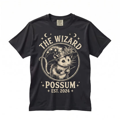 Opossum Witch Hat Halloween Spooky Magic Animal Graphic Unisex TShirt