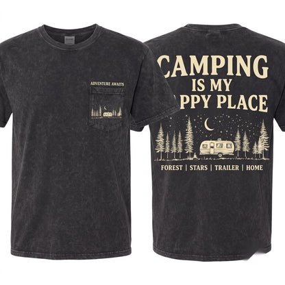 Camping Nature Lover Family Adventure Club Girl School Mode Sweater Unisex Wash T-Shirt