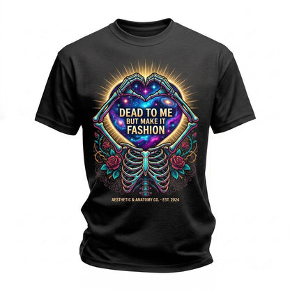 Gothic Spooky Skeleton Heart Hands Love Aesthetic Unisex TShirt