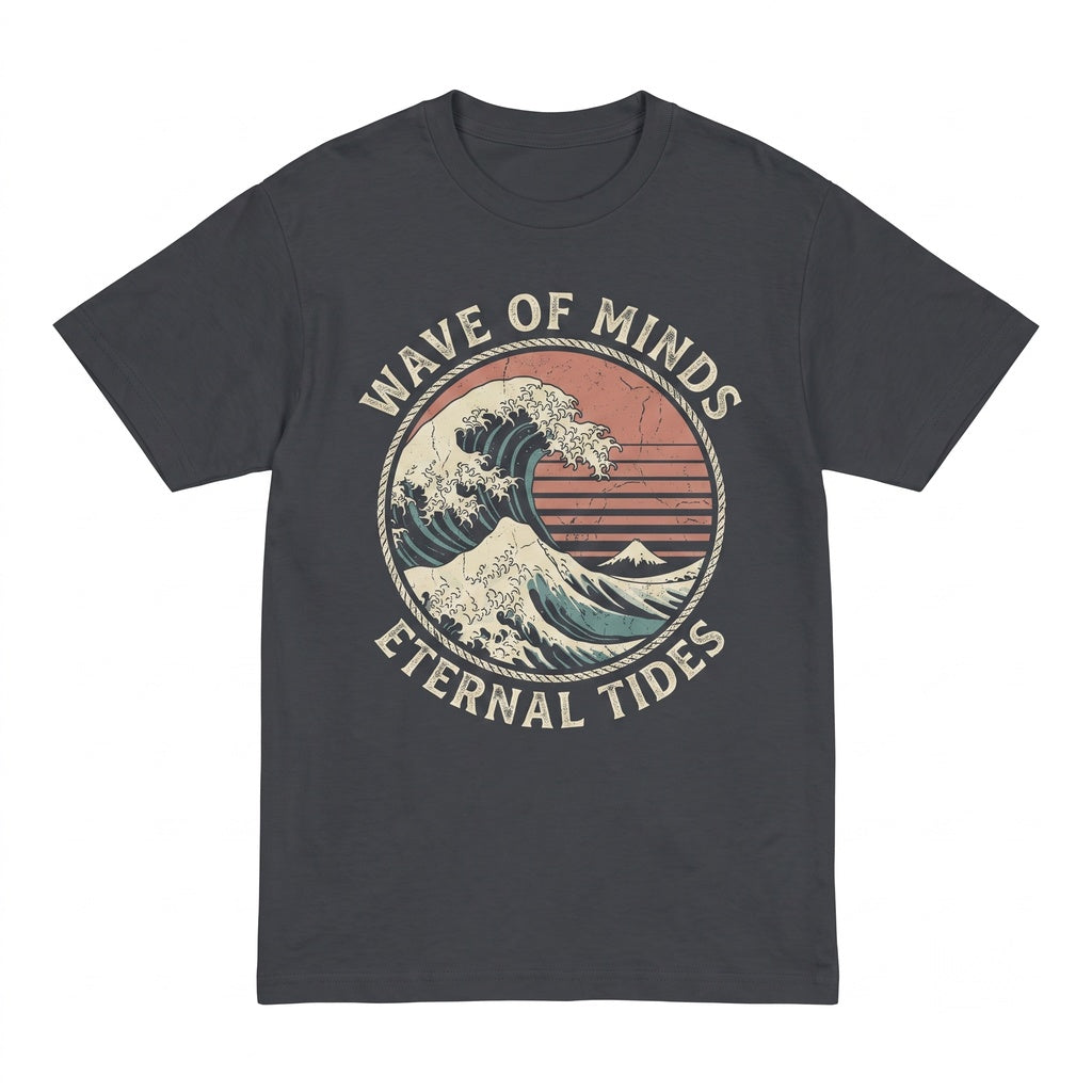 Great Wave Off Kanagawa Graphic Aesthetic Japanese Retro Hokusai Woodblock Art Apparel Unisex TShirt