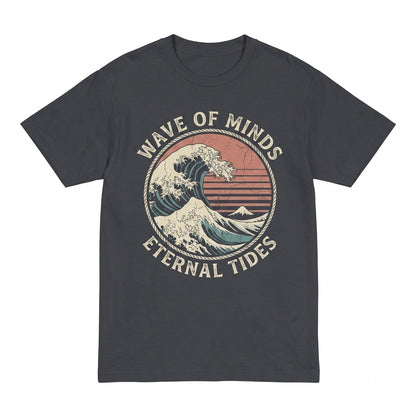 Great Wave Off Kanagawa Graphic Aesthetic Japanese Retro Hokusai Woodblock Art Apparel Unisex TShirt