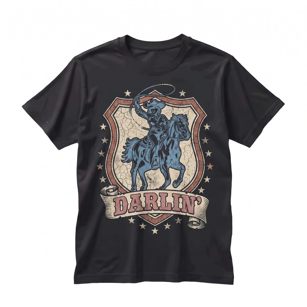 Retro Darlin Cowgirl Horse