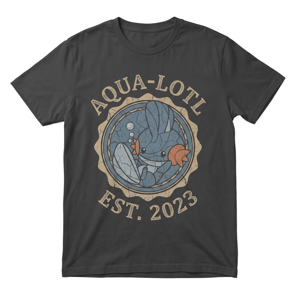 Mudkip Stained Glass Suncatcher, Ocean Wave Anime Window Hanging, Cute Water Creature Art Gamer