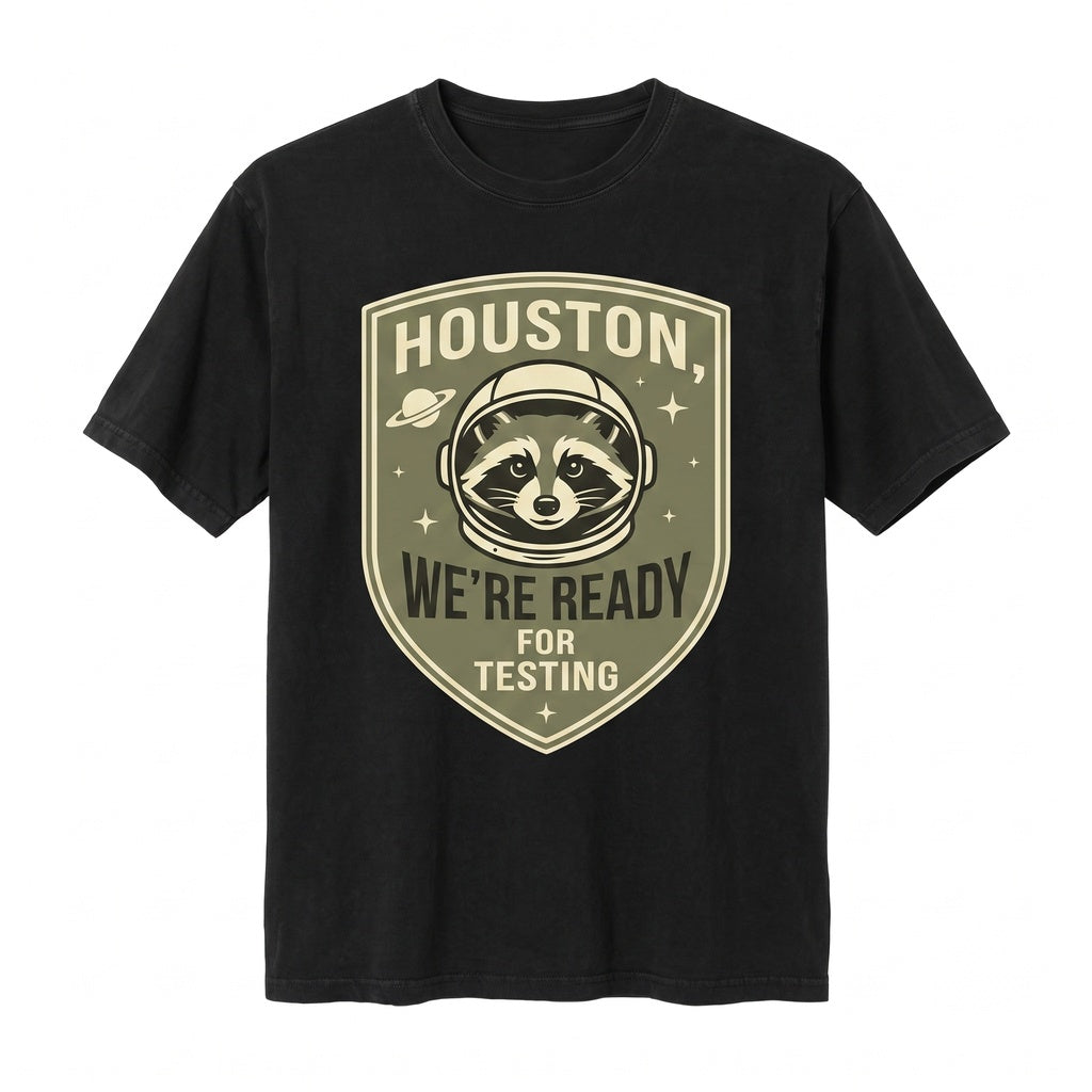 Funny Teacher Raccoon Astronaut Ready For Testing Day School Graphic Apparel Unisex TShirt
