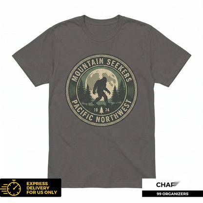 Bigfoot Graphic Vintage Sasquatch Forest Camping Retro Nature Outdoor Apparel Unisex TShirt