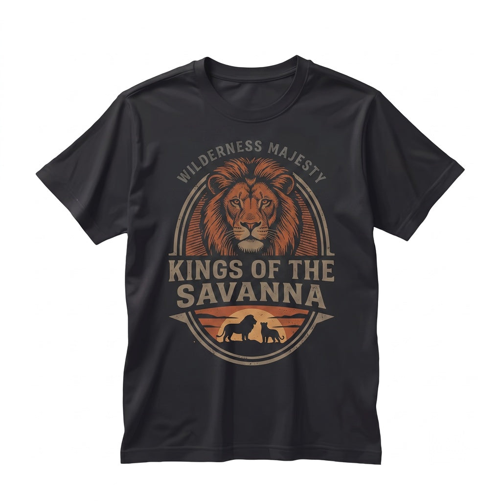 Lion Vintage 90s Lover Gift, Wildlife Nature Graphic, Forest Animal Moon Unisex TShirt