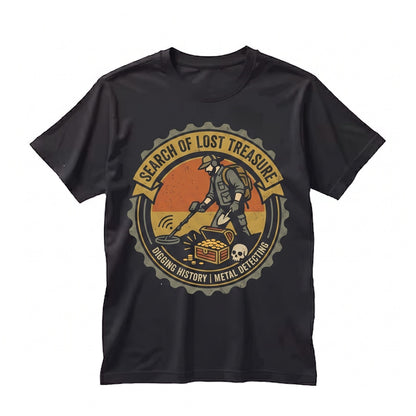 Vintage Metal Detecting Search Lost Treasure Digging History Finding Gold Gift Unisex TShirt