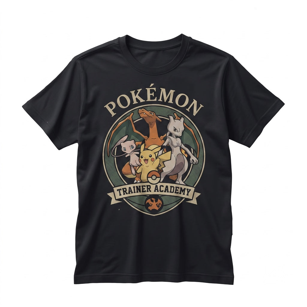 Vintage Wash Pocket Monster Trainer Retro Anime Graphic Oversized 2-Sided Gamer Gift Unisex TShirt