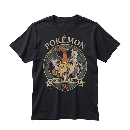 Vintage Wash Pocket Monster Trainer Retro Anime Graphic Oversized 2-Sided Gamer Gift Unisex TShirt