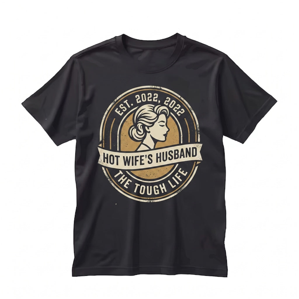 Tough Life Having Hot Wife Funny Husband Sarcastic Relationship Humor Graphic Novelty Gift Unisex TShirt
