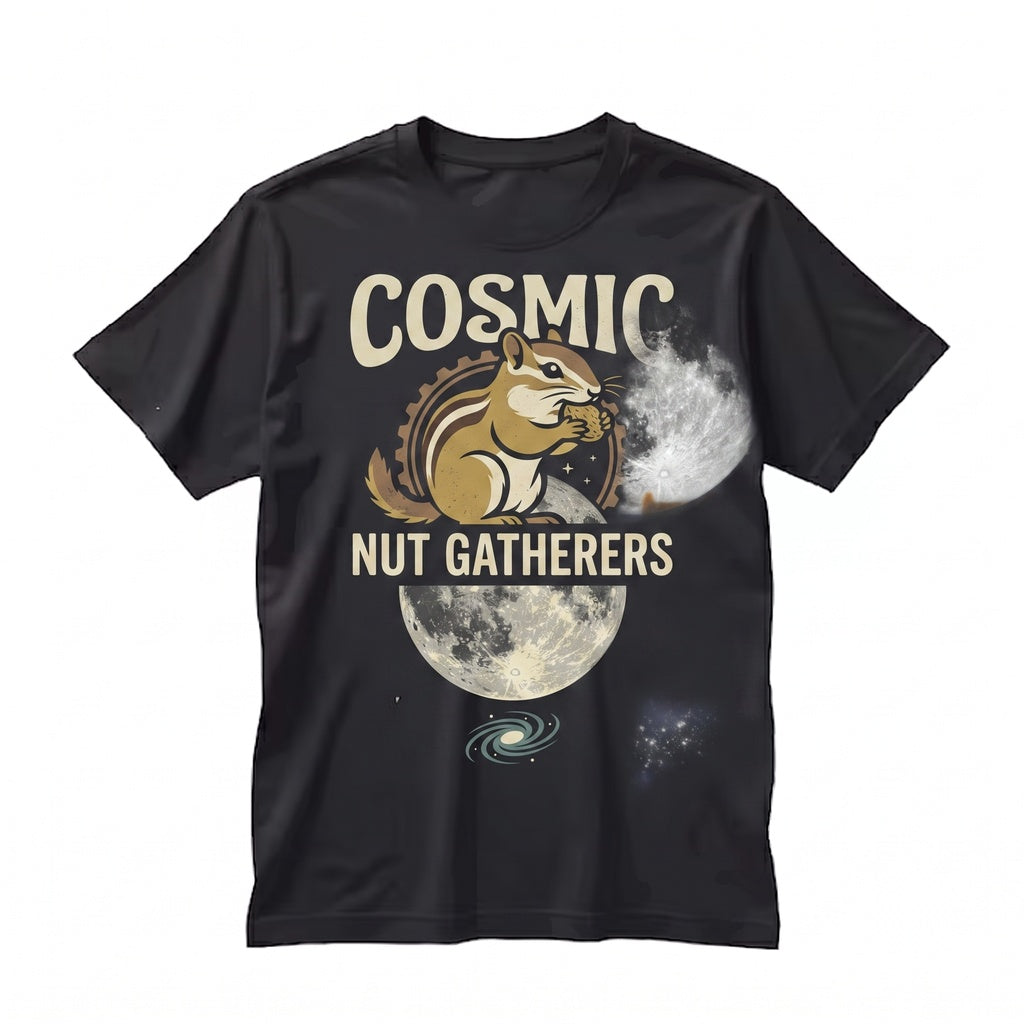 Chipmunk Moon Graphic Vintage Nature Wildlife Animal Lover Funny Retro Unisex TShirt
