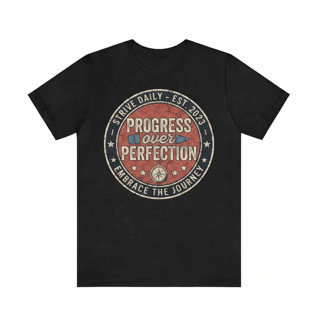 Progress Over Perfection Teacher Appreciation Back to School Inspirational Unisex TShirt
