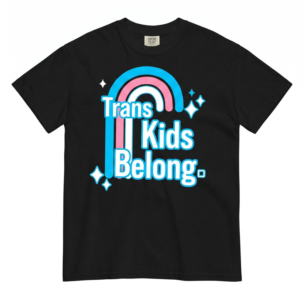 Transgender LGBTQ Rainbow Pride Support Belong Unisex TShirt