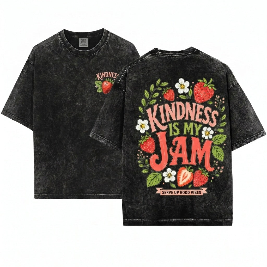 Kindness Strawberry Floral Classroom Teacher Positive Gift Unisex Wash T-Shirt