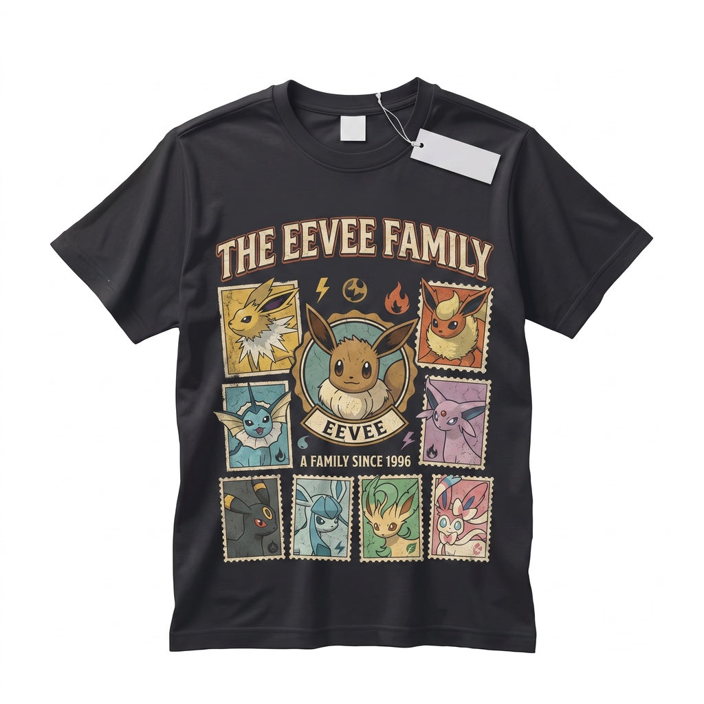 Eevee Evolutions Tank Top, Anime Pocket Monster Vintage Wash Sleeveless Gamer Gift Unisex TShirt