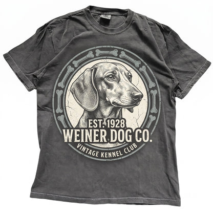 Vintage Dachshund Full Moon Graphic Retro Wiener Dog Lover Gift Funny Pet Owner Unisex TShirt