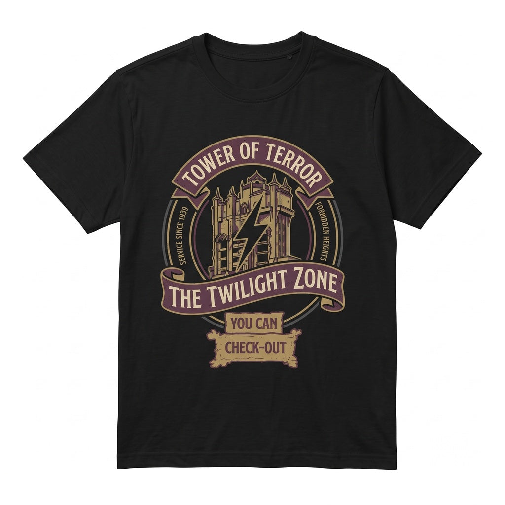 Oversized Hollywood Studios Haunted Hotel Ride Double Sided Graphic Unisex TShirt