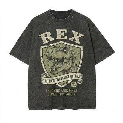 Vintage Oversized Green Dinosaur Graphic Family Vacation Theme Park Unisex TShirt