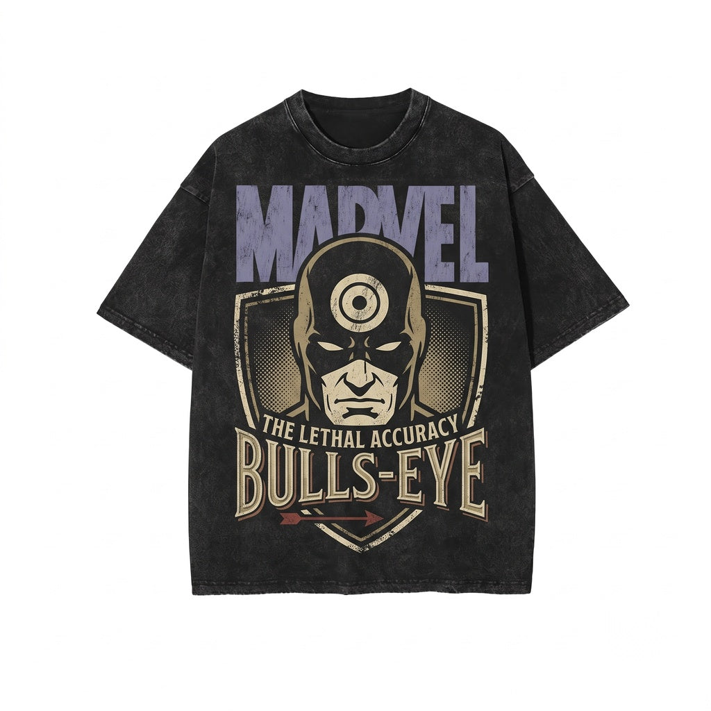 Oversized Bullseye Pointdexter Assassin Graphic Comic Book Retro Born Again Villain Merch Unisex TShirt
