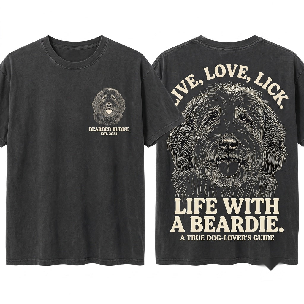 English Sheepdog Pet Breed Animal Lover Crewneck Top Unisex Wash T-Shirt